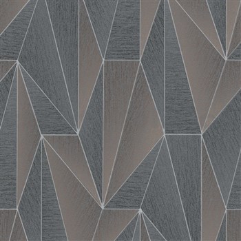Vliesové tapety na stenu IMPOL Art-Deco hnedo-sivé so striebornými konturami