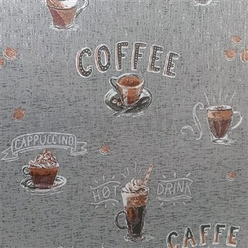 Vliesové tapety na stenu IMPOL káva na sivom podklade