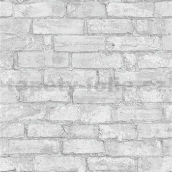 Vliesové tapety na stenu Imitations tehlová stena sivá