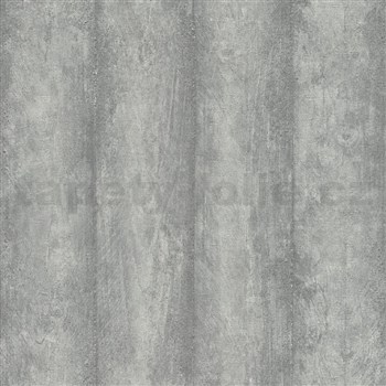 Vliesové tapety na stenu IMPOL Factory 4 betón sivý s obtlačky dreva