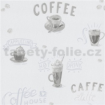 Vliesové tapety na stenu IMPOL Finesse Coffee sivé