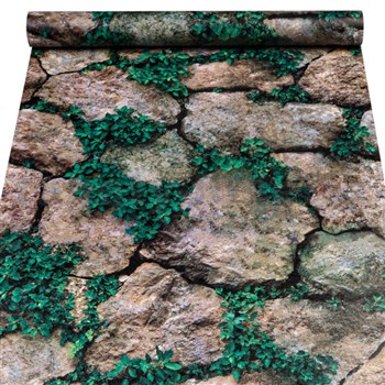 Samolepiace tapety kamene s popínavou rastlinou 45 cm x 10 m