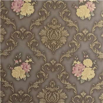 Samolepiace tapety ornamenty zlaté s kvetmi 45 cm x 10 m