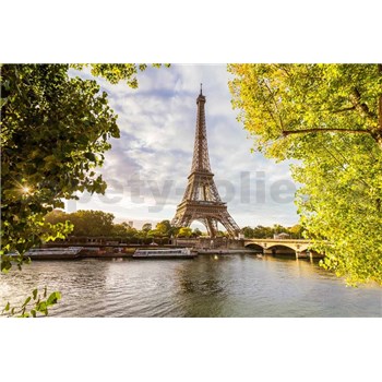 Vliesové fototapety Eiffelova veža rozmer 375 cm x 250 cm - POSLEDNÉ KUSY
