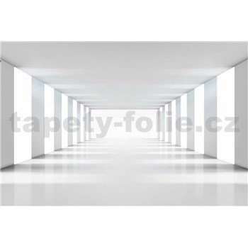 Vliesové fototapety biela chodba rozmer 375 cm x 250 cm