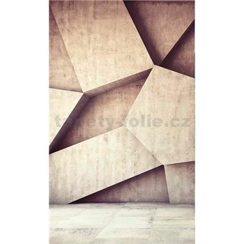 Vliesové fototapety 3D geometrické tvary rozmer 150 cm x 250 cm - POSLEDNÉ KUSY