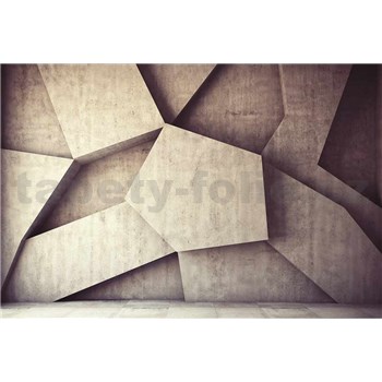 Vliesové fototapety 3D geometrické tvary rozmer 375 cm x 250 cm