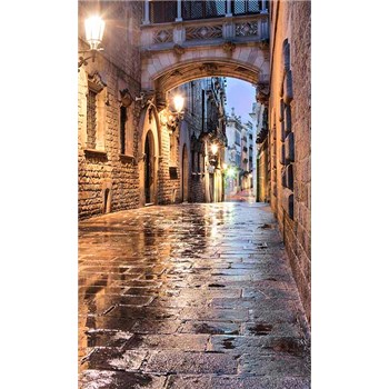 Vliesové fototapety starobylé ulice rozmer 150 cm x 250 cm