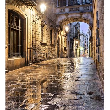 Vliesové fototapety starobylé ulice rozmer 225 cm x 250 cm 