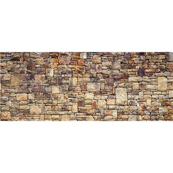 Vliesové fototapety kamenná stena rozmer 375 cm x 150 cm - POSLEDNÉ KUSY