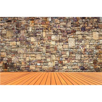 Vliesové fototapety kamenná stena rozmer 375 cm x 250 cm
