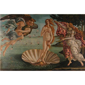 Vliesové fototapety zrodenie Venuše - Sandro Botticelli rozmer 375 cm x 250 cm