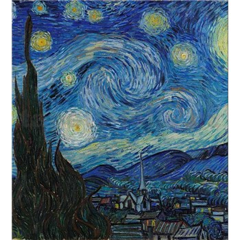 Vliesové fototapety hviezdna noc - Vincent Van Gogh rozmer 225 cm x 250 cm