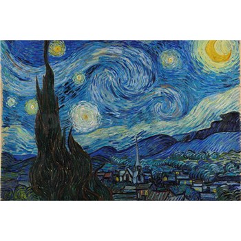 Vliesové fototapety hviezdna noc - Vincent Van Gogh rozmer 375 cm x 250 cm