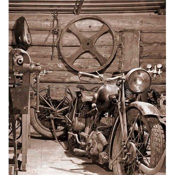 Vliesové fototapety Vintage garáž rozmer 225 cm x 250 cm