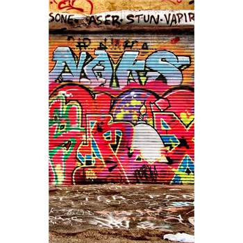 Vliesové fototapety graffiti ulica rozmer 150 cm x 250 cm
