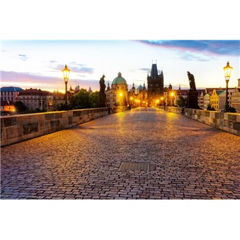 Vliesové fototapety Praha Karlov most rozmer 375 cm x 250 cm