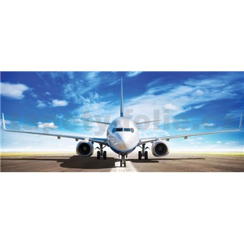 Vliesové fototapety letadlo Boeing na runwayi rozmer 250 cm x 104 cm