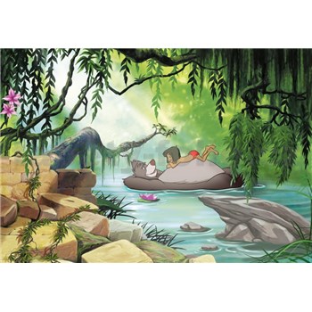Fototapety Disney Jungle Book plávanie s Balúom rozmer 368 cm x 254 cm
