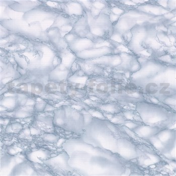 Samolepiace tapety mramor Carrara modrá 90 cm x 15 m