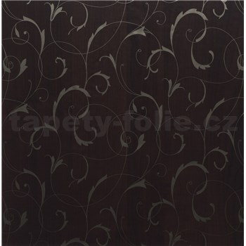 Samolepiace tapety ornamenty s pruhmi - hnedé 90 cm x 15 m