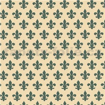 Samolepiace tapety - ľalie zelené na béžovom podklade 45 cm x 15 m