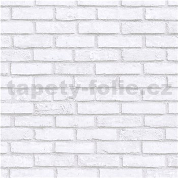 Samolepiace tapety tehla biela 90 cm x 15 m AKCIA