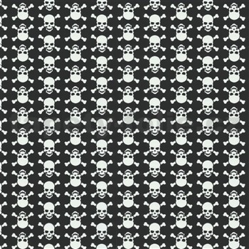 Samolepiace tapety lebky bielo-čierne 45 cm x 15 m