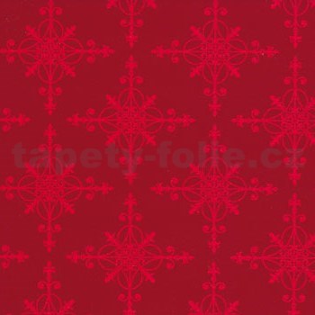 Samolepiace tapety snehové vločky červené 45 cm x 15 m