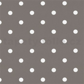 Samolepiace tapety bodky hnedo-sivé 45 cm x 15 m