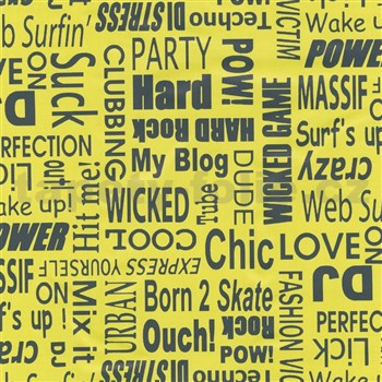 Samolepiace tapety text čierny 45 cm x 15 m