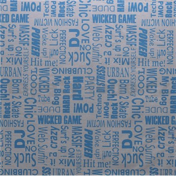 Samolepiace tapety text modrý 45 cm x 15 m