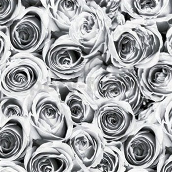 Samolepiace tapety ruže sivé 45 cm x 15 m