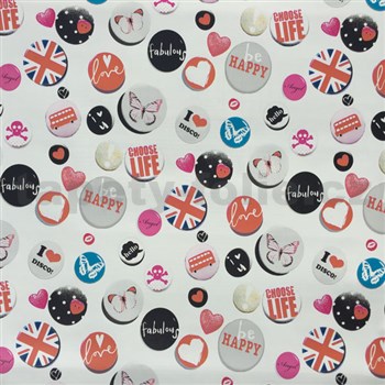 Samolepiace tapety Buttons 45 cm x 15 m - POSLEDNÉ METRE