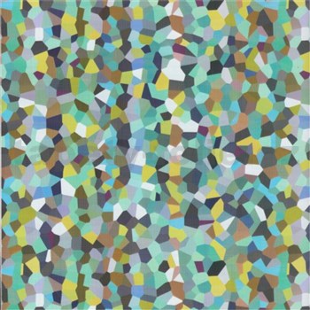 Samolepiace tapety štvorčeky modro-zelené 45 cm x 15 m - POSLEDNÉ METRE