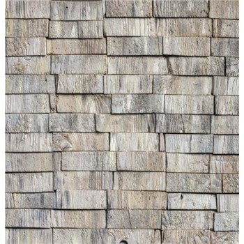 Samolepiace tapety drevené hranoly sivé 45 cm x 15 m