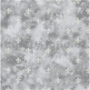 Samolepiace tapety kašmírový vzor sivý na tmavom podklade - 45 cm x 15 m