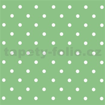 Samolepiace tapety bodky zelené - 45 cm x 15 m
