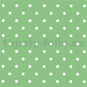 Samolepiace tapety bodky zelené - 45 cm x 15 m
