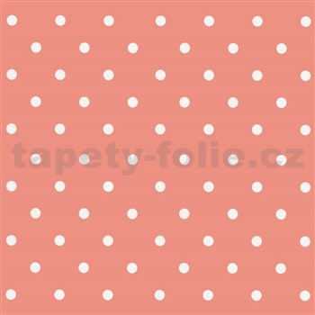Samolepiace tapety bodky ružová - 45 cm x 15 m