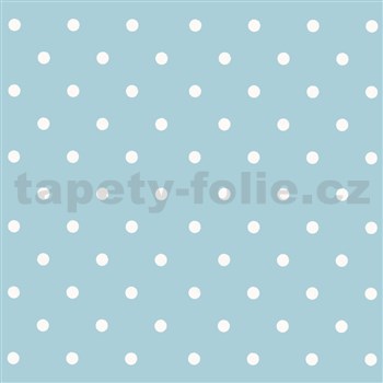 Samolepiace tapety bodky svetlo modré - 45 cm x 15 m