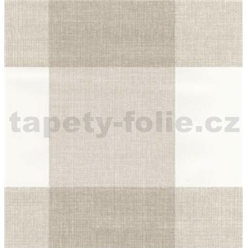 Samolepiace tapety štvorce hnedo-biele - 45cm x 15 m