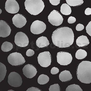 Samolepiace tapety SPECKS strieborné - 45 cm x 5 m
