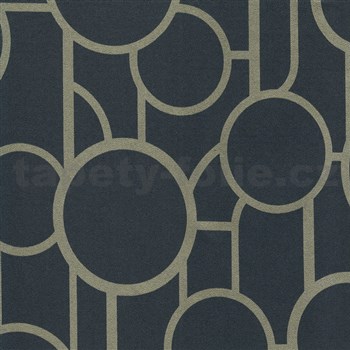 Samolepiace tapety Tiffany čierno-zlatá - 45 cm x 15 m
