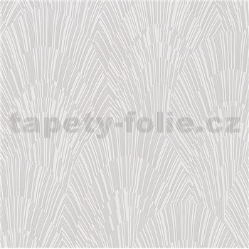 Vliesové tapety na stenu IMPOL Giulia Art-Deco vejárový vzor biely