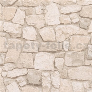 Papierové tapety na stenu Il Decoro kameň svetlo hnedý