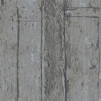 Vliesové tapety na stenu Imagine drevený obklad sivo-hnedý s výraznou štruktúrou