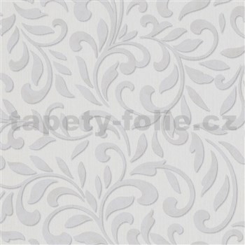 Vliesové tapety na stenu IMPOL Jackie abstraktné vetvičky metalické na krémovom podklade