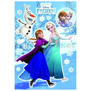 Samolepky na stenu Disney Frozen Anna & Elsa rozmer 50 cm x 70 cm