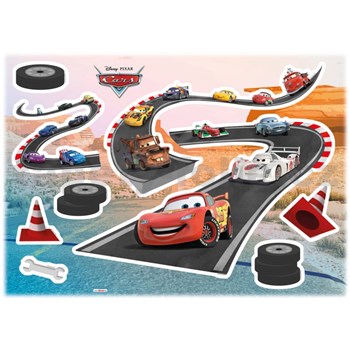 Samolepky na stenu Disney Cars Mc Queen cesta rozmer 50 cm x 70 cm